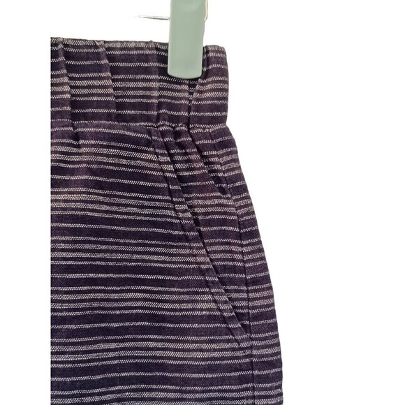 Loft Womens XS Linen Short Skirt Navy Blue Pull On Pockets Comfy Vacation Lined - Picture 3 of 8